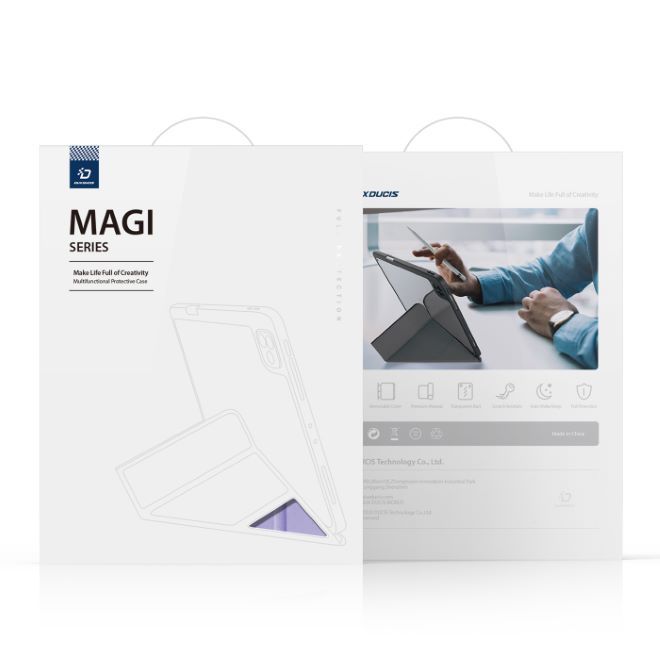 Dux Ducis - iPad 10.2 (2021 / 2020 / 2019) Hülle - Leder Bookcover - Magi Series - purpur