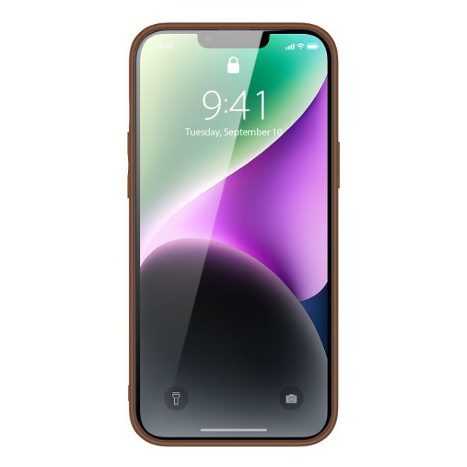 Dux Ducis - iPhone 14 Hülle - Edles Hardcase - Yolo Series - braun