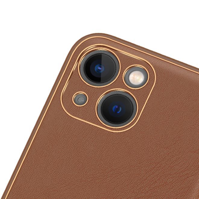 Dux Ducis - iPhone 14 Hülle - Edles Hardcase - Yolo Series - braun