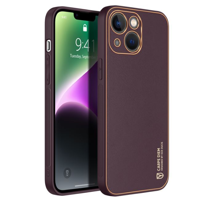 Dux Ducis - iPhone 14 Hülle - Edles Hardcase - Yolo Series - purpur