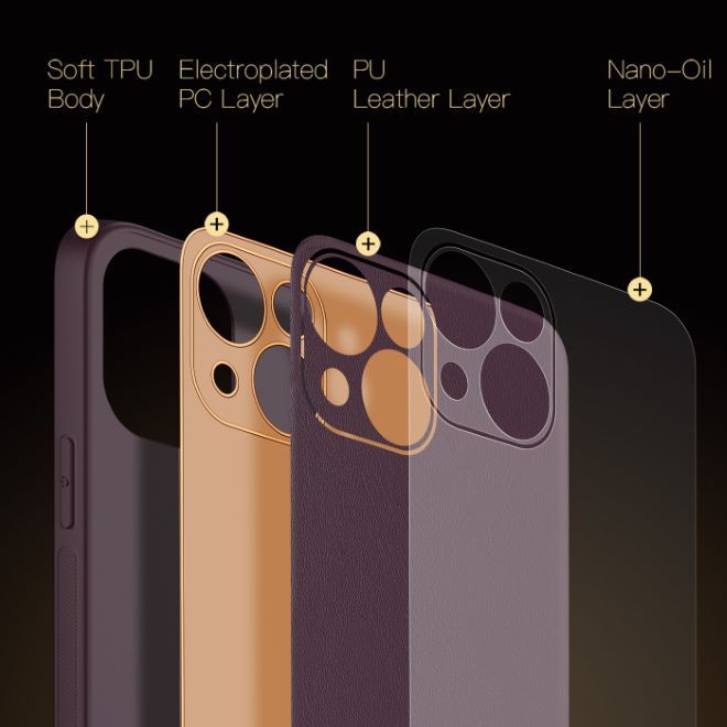 Dux Ducis - iPhone 14 Hülle - Edles Hardcase - Yolo Series - purpur