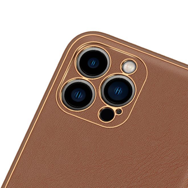 Dux Ducis - iPhone 14 Pro Hülle - Edles Hardcase - Yolo Series - braun