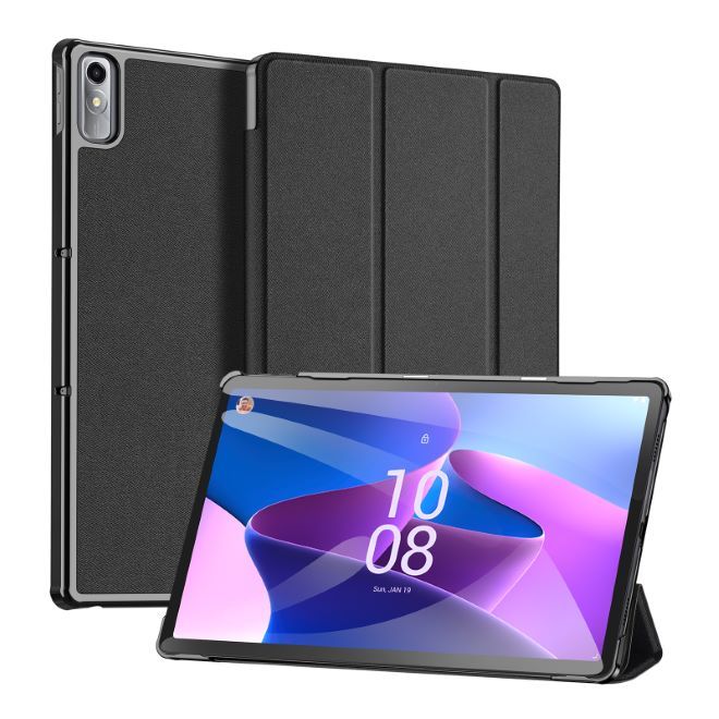 Dux Ducis - Lenovo Tab P11 Gen 2 Hülle - Leder Smart Flip Case - Domo Series - schwarz