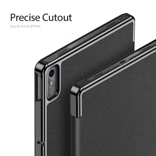 Dux Ducis - Lenovo Tab P11 Gen 2 Hülle - Leder Smart Flip Case - Domo Series - schwarz