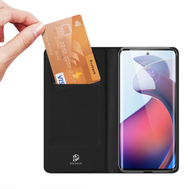 Dux Ducis - Motorola Edge 30 Fusion Hülle  - Handy Bookcover - Skin Pro Series - schwarz