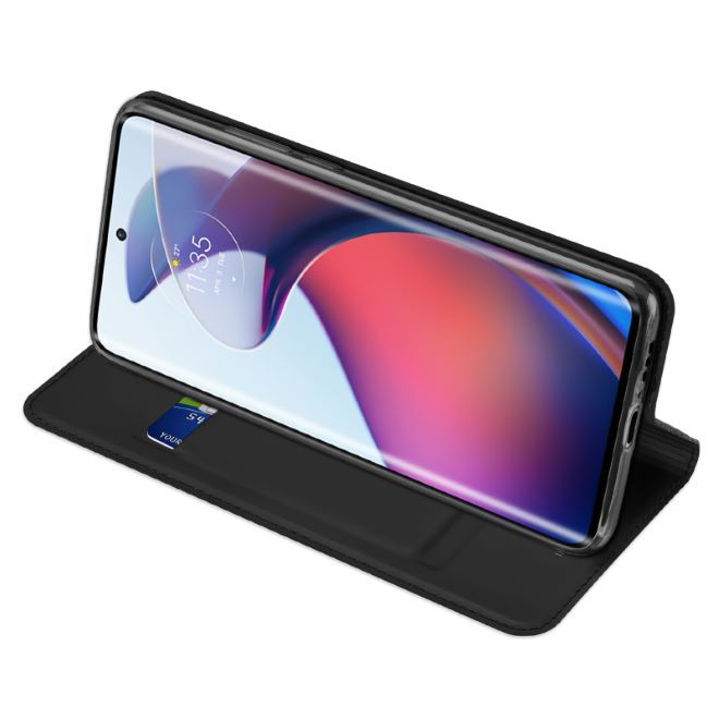 Dux Ducis - Motorola Edge 30 Fusion Hülle  - Handy Bookcover - Skin Pro Series - schwarz