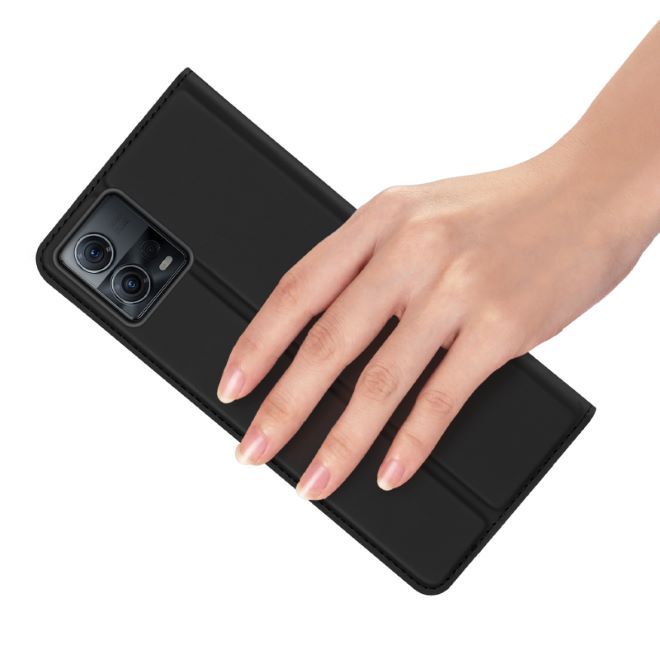 Dux Ducis - Motorola Edge 30 Fusion Hülle  - Handy Bookcover - Skin Pro Series - schwarz