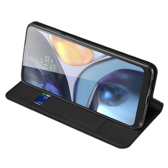 Dux Ducis - Motorola Moto G22 / Moto E32s Hülle  - Handy Bookcover - Skin Pro Series - schwarz
