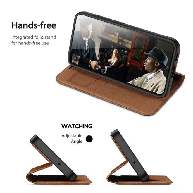 Dux Ducis - Samsung Galaxy S23+ Hülle - Handy Bookcover - Skin X2 Series - braun