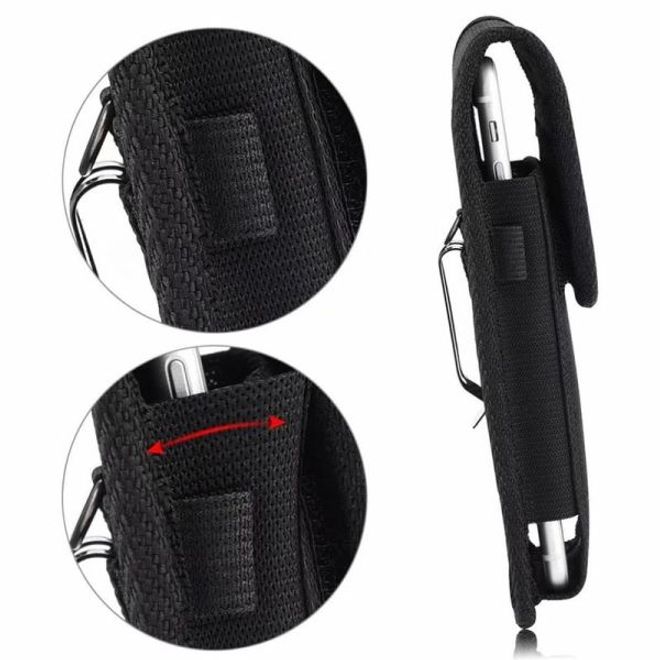 Universelle Outdoor Gürtel Handyhülle ( 5.2 bis 5.5") - mit Gürtelclip - schwarz