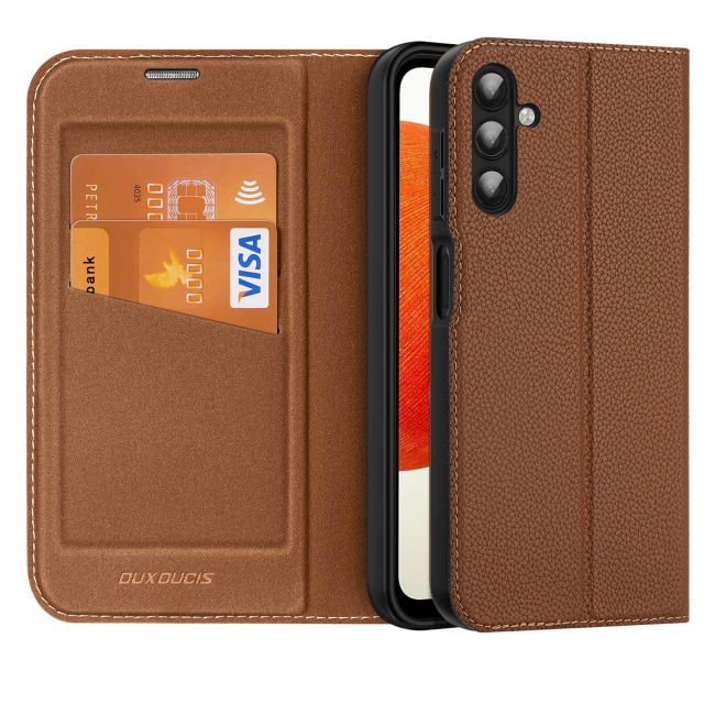 Dux Ducis - Samsung Galaxy A14 5G / 4G Hülle - Handy Bookcover - Skin X2 Series - braun