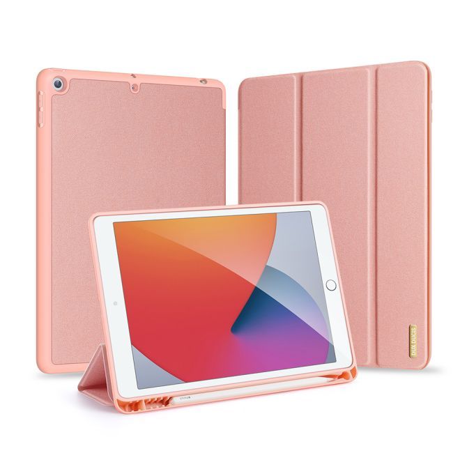 Dux Ducis - iPad 10.2 (2021 / 2020 / 2019) Hülle - Apple Pencil Schutzfach - Domo Series - pink