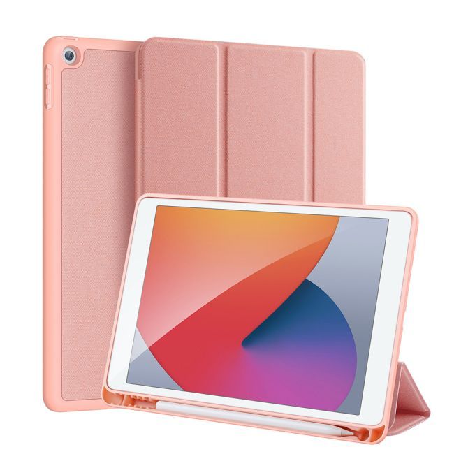 Dux Ducis - iPad 10.2 (2021 / 2020 / 2019) Hülle - Apple Pencil Schutzfach - Domo Series - pink