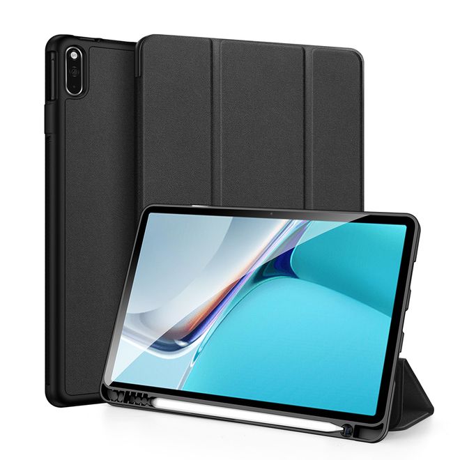 Dux Ducis - Huawei MatePad Pro 11 (2022) Hülle - Leder Smart Flip Case - Domo Series - schwarz