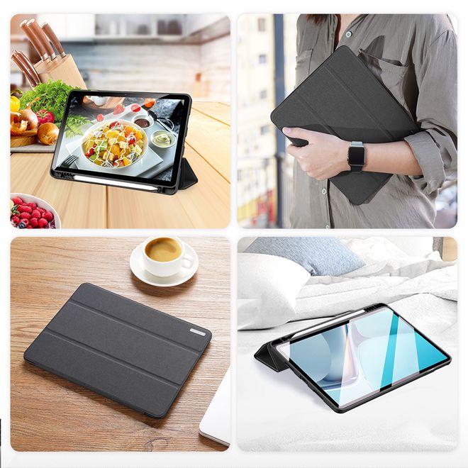 Dux Ducis - Huawei MatePad Pro 11 (2022) Hülle - Leder Smart Flip Case - Domo Series - schwarz