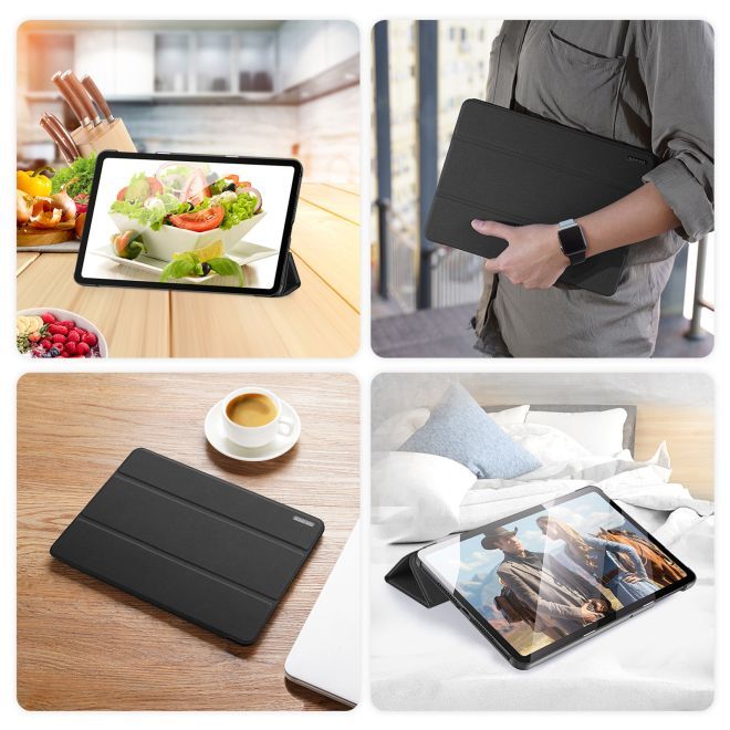 Dux Ducis - Huawei MatePad SE 10.4 (2022) Hülle - Leder Smart Flip Case - Domo Series - schwarz