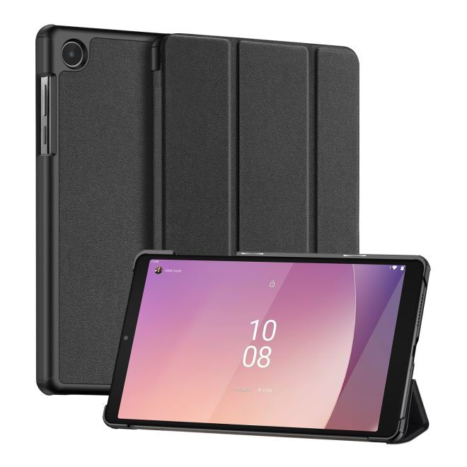 Dux Ducis - Lenovo Tab M8 (4th Gen) Hülle - Leder Smart Flip Case - Domo Series - schwarz