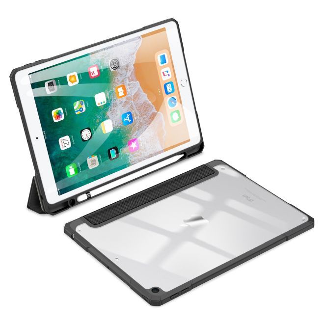 Dux Ducis - iPad 9.7 (2018 / 2017) Hülle - Leder Bookcover - Toby Series - schwarz