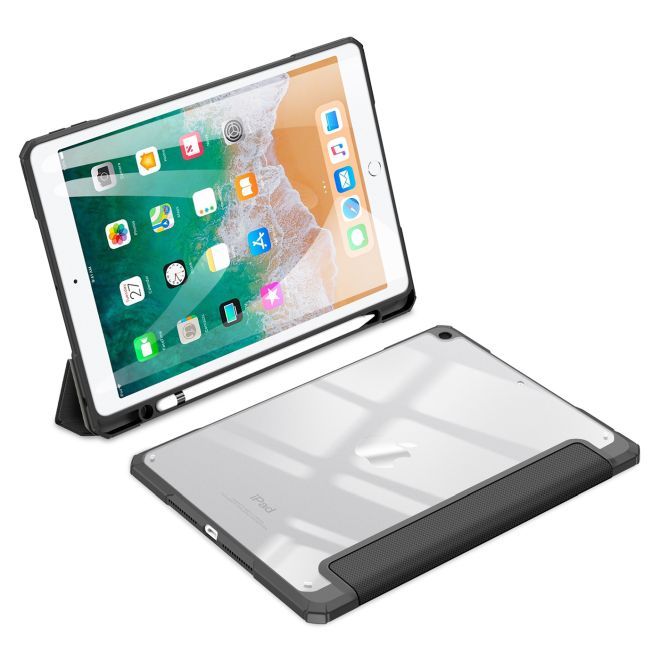 Dux Ducis - iPad 9.7 (2018 / 2017) Hülle - Leder Bookcover - Toby Series - schwarz