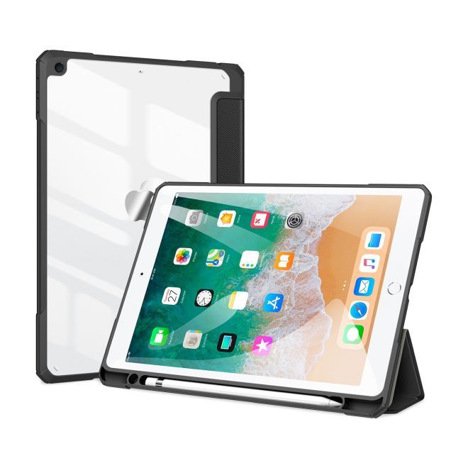 Dux Ducis - iPad 9.7 (2018 / 2017) Hülle - Leder Bookcover - Toby Series - schwarz