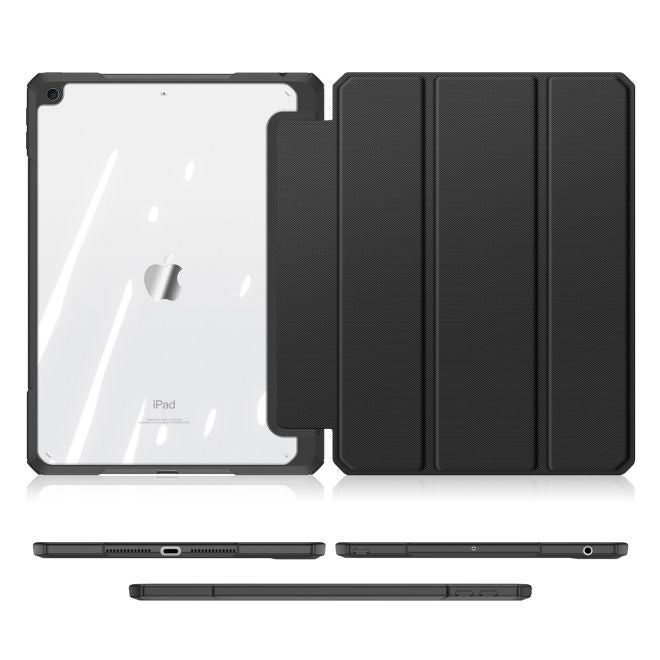 Dux Ducis - iPad 9.7 (2018 / 2017) Hülle - Leder Bookcover - Toby Series - schwarz