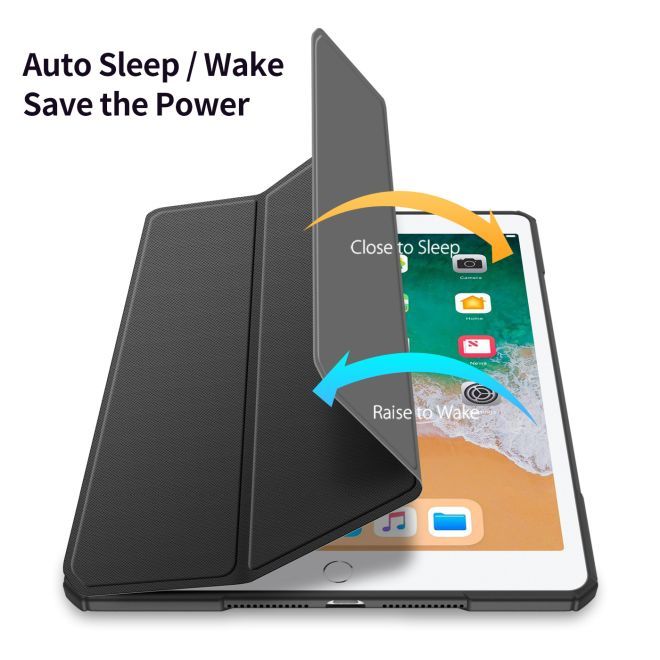 Dux Ducis - iPad 9.7 (2018 / 2017) Hülle - Leder Bookcover - Toby Series - schwarz