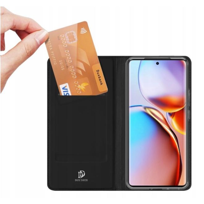Dux Ducis - Motorola Edge 40 Pro Hülle - Handy Bookcover - Skin Pro Series - schwarz