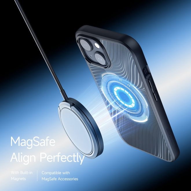 Dux Ducis - iPhone 15 Plus Hülle - Hardcase - MagSafe - Aimo Mag Series - schwarz