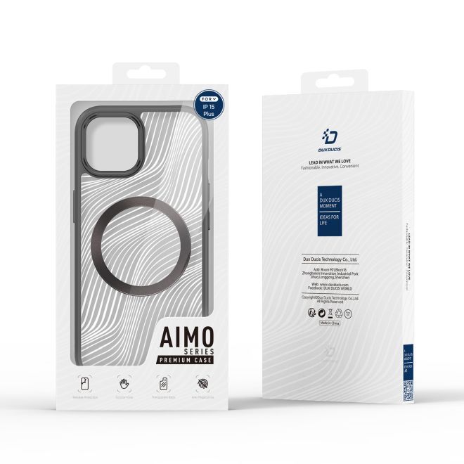 Dux Ducis - iPhone 15 Plus Hülle - Hardcase - MagSafe - Aimo Mag Series - schwarz