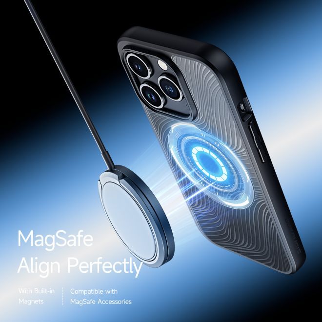 Dux Ducis - iPhone 15 Pro Hülle - Hardcase - MagSafe - Aimo Mag Series - schwarz