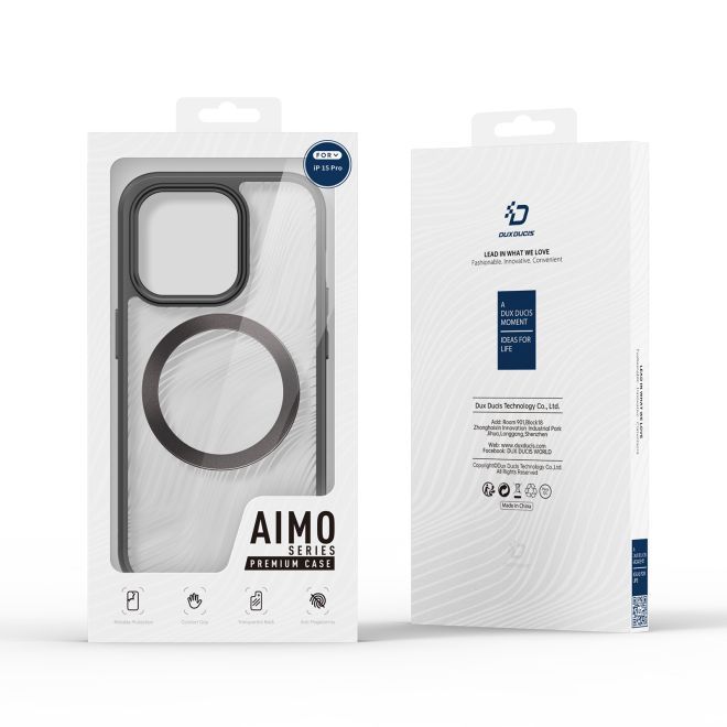 Dux Ducis - iPhone 15 Pro Hülle - Hardcase - MagSafe - Aimo Mag Series - schwarz