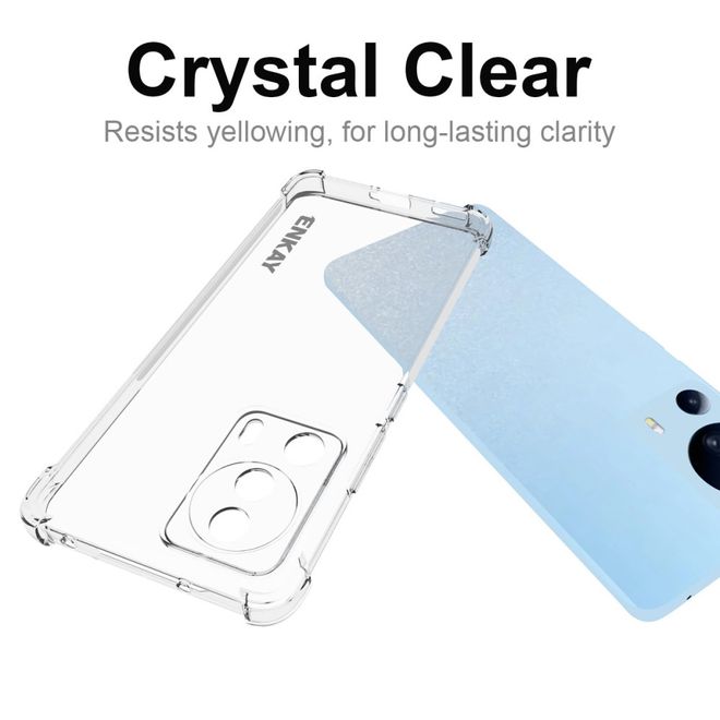 Enkay - Xiaomi 13 Lite Handyhülle - Robustes TPU Softcase - Air-Cushion Case Series - transparent