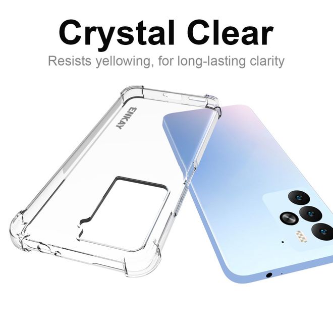 Enkay - HTC U23 Pro Handyhülle - Robustes TPU Softcase - Air-Cushion Case Series - transparent