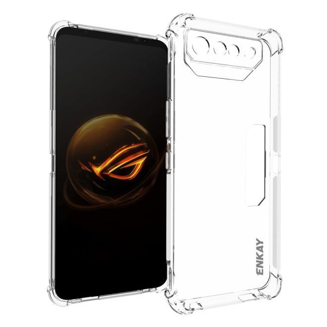 Enkay - Ausu ROG Phone 7 / ROG Phone 7 Ultimate Handyhülle - Robustes TPU Softcase - Air-Cushion Case Series - transparent