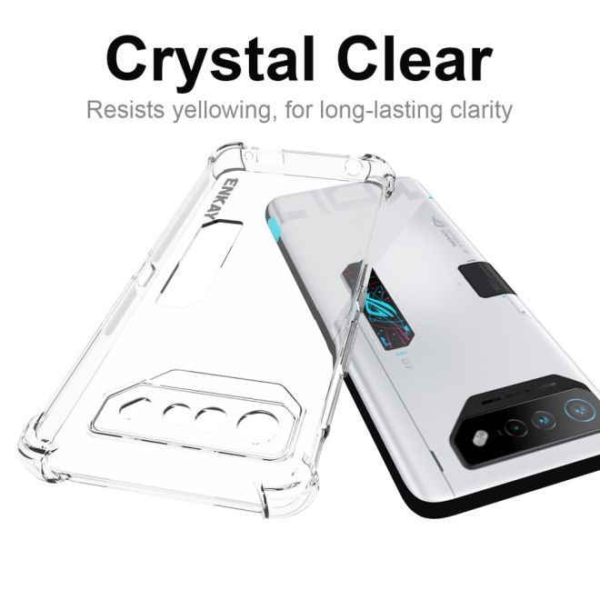 Enkay - Ausu ROG Phone 7 / ROG Phone 7 Ultimate Handyhülle - Robustes TPU Softcase - Air-Cushion Case Series - transparent