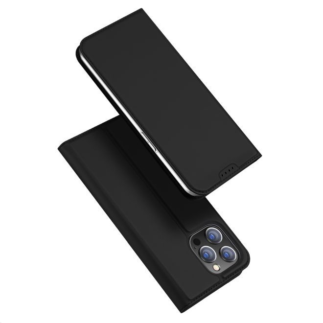 Dux Ducis - iPhone 15 Pro Max Hülle - Handy Bookcover - Skin Pro Series - schwarz