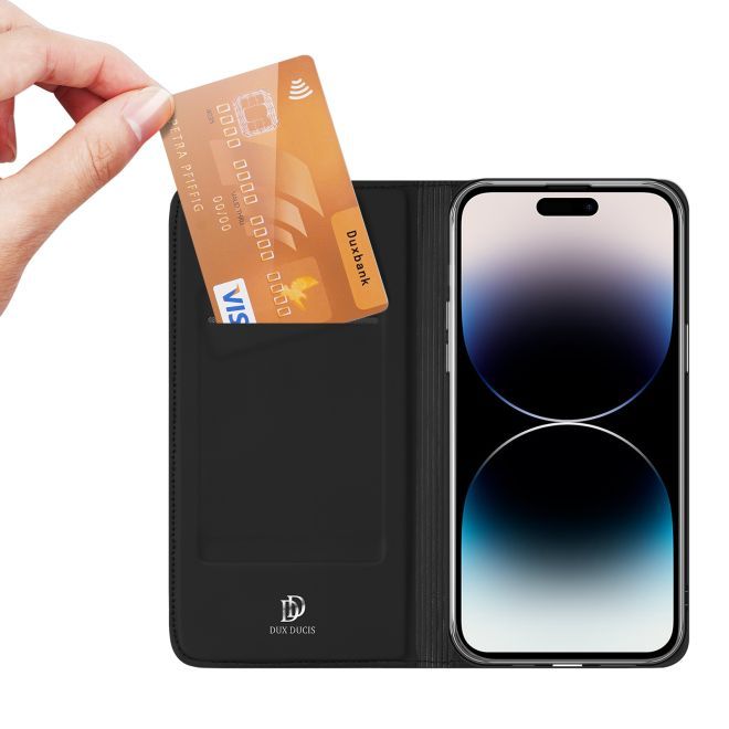 Dux Ducis - iPhone 15 Pro Max Hülle - Handy Bookcover - Skin Pro Series - schwarz