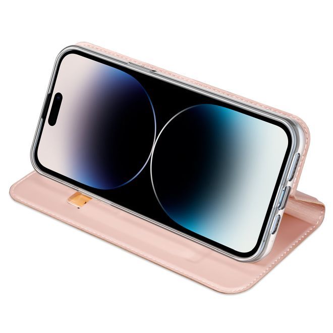Dux Ducis - iPhone 15 Pro Hülle - Handy Bookcover - Skin Pro Series - rosa