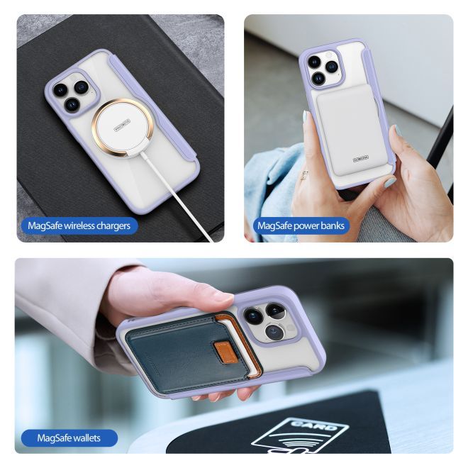 Dux Ducis - iPhone 15 Pro Hülle - Leder Bookcover - MagSafe - Skin X Pro Series - schwarz