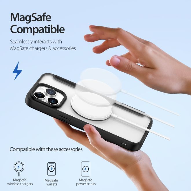 Dux Ducis - iPhone 15 Pro Hülle - Leder Bookcover - MagSafe - Skin X Pro Series - purpur