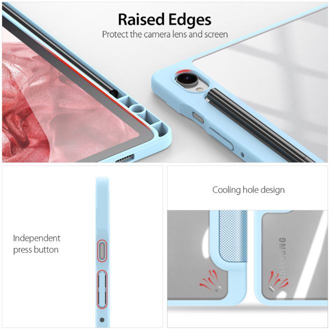 Dux Ducis - Samsung Galaxy Tab S9+ Hülle - Leder Bookcover - Toby Series - blau