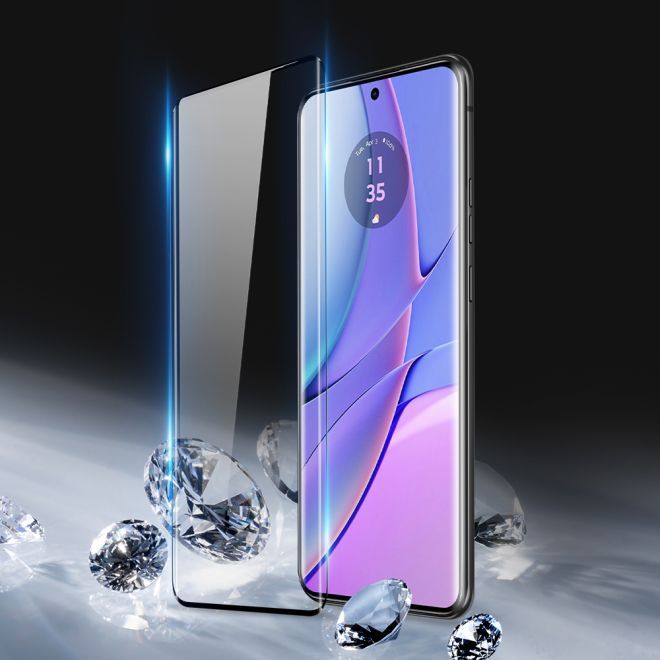 Dux Ducis - Motorola Edge 40 Schutzglas - Displayschutz aus gehärtetem Glas - 9H Panzer Glas - Curved - schwarz