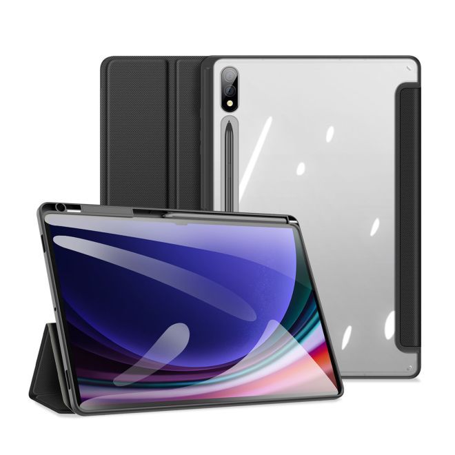 Dux Ducis - Samsung Galaxy Tab S9+ Hülle - Leder Bookcover - Toby Series - schwarz