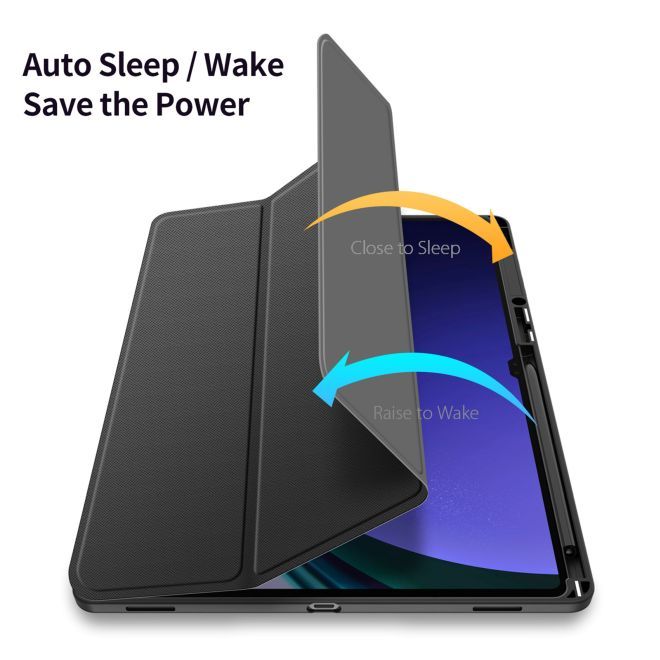 Dux Ducis - Samsung Galaxy Tab S9 Ultra / S8 Ultra Hülle - Leder Bookcover - Toby Series - schwarz