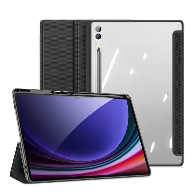 Dux Ducis - Samsung Galaxy Tab S9 Ultra / S8 Ultra Hülle - Leder Bookcover - Toby Series - schwarz