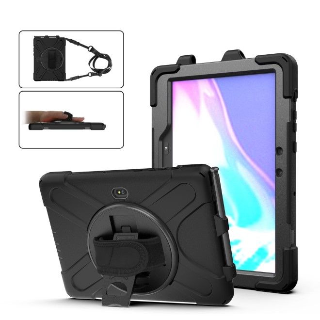 Samsung Galaxy Tab Active Pro (T540/T545/T547) / Active4 Pro (T630/T636) Kickstand Hülle - schwarz