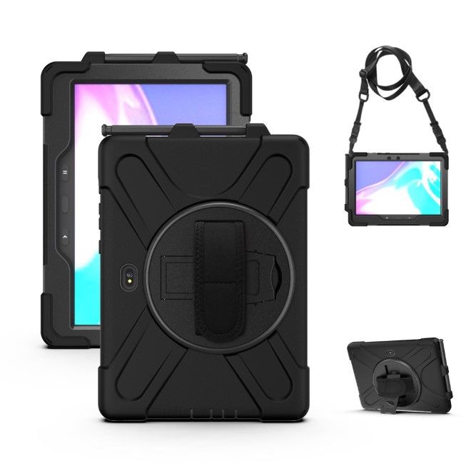 Samsung Galaxy Tab Active Pro (T540/T545/T547) / Active4 Pro (T630/T636) Kickstand Hülle - schwarz