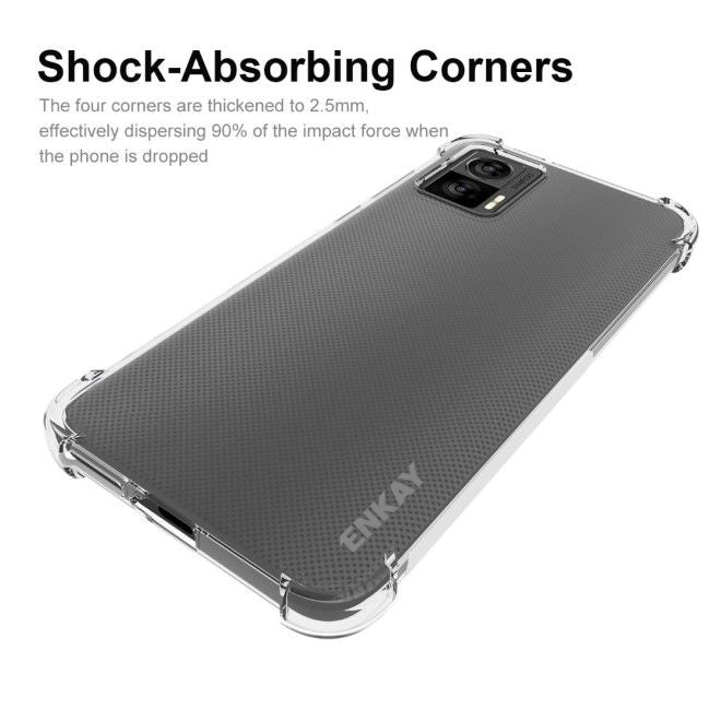 Enkay - Motorola Edge 30 Neo 5G Handyhülle - Robustes TPU Softcase - Air-Cushion Case Series - transparent