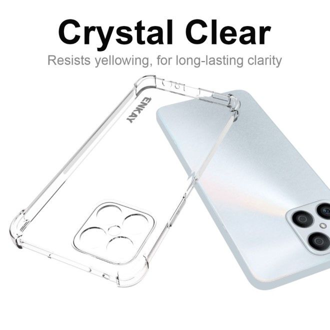 Enkay - Honor X8 4G Handyhülle - Robustes TPU Softcase - Air-Cushion Case Series - transparent