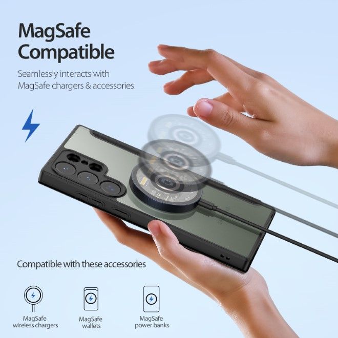 Dux Ducis - Samsung Galaxy S23 Ultra Hülle - Leder Bookcover - Skin X Pro Series - schwarz